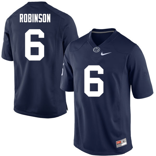 Men Penn State Nittany Lions #6 Andre Robinson College Football Jerseys-Navy